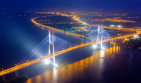 Đường về phương Nam- ảnh trưng bày tại triển lãm- tác phẩm được tác giả Nguyễn Vinh Hiển (Vĩnh Long) thực hiện bằng Flycam.