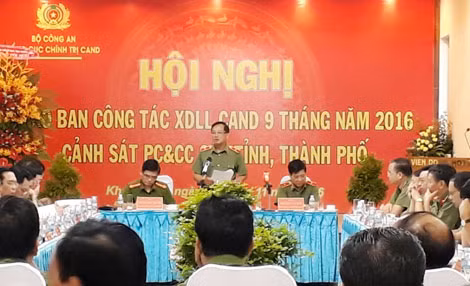 Hội nghị giao ban công tác XDLL Cảnh sát PCCC thuộc Cụm thi đua 10,11.