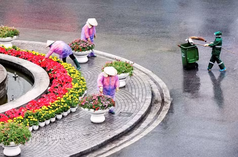 "Vì thành phố xanh - sạch - đẹp" - bức ảnh của tác giả Phạm Hoài Nam.
