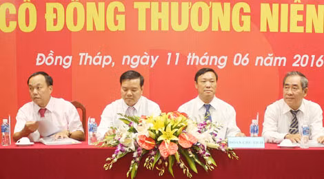 Thành viên hội đồng quản trị, ban Tổng giám đốc và các khách mời tại đại hội.