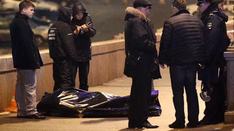 Hiện trường vụ ám sát cựu Phó Thủ tướng Boris Nemtsov.