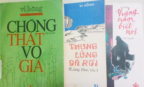 Một số tác phẩm của nhà văn Vi Hồng.