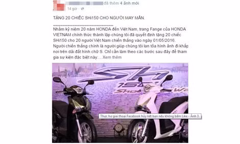 Hãy tỉnh táo trước những chiêu trò câu like để tránh bị hoang mang và trục lợi.