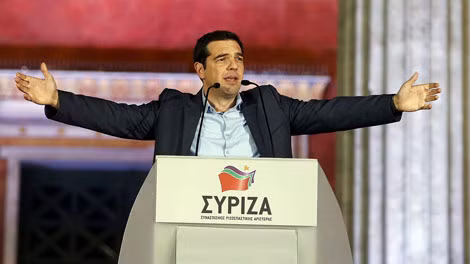 Lãnh đạo đảng cực tả Syriza, Alexis Tsipras thông báo thắng lợi. Lãnh đạo đảng cực tả Syriza, Alexis Tsipras thông báo thắng lợi.