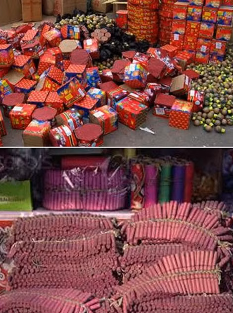 Số pháo nổ các loại bị cơ quan chức năng thu giữ.