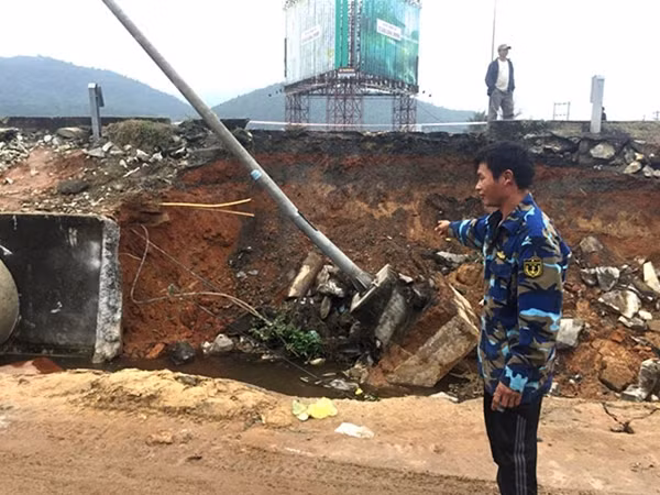 Hiện trường xảy ra vụ tai nạn lao động khiến anh Hợi tử vong.