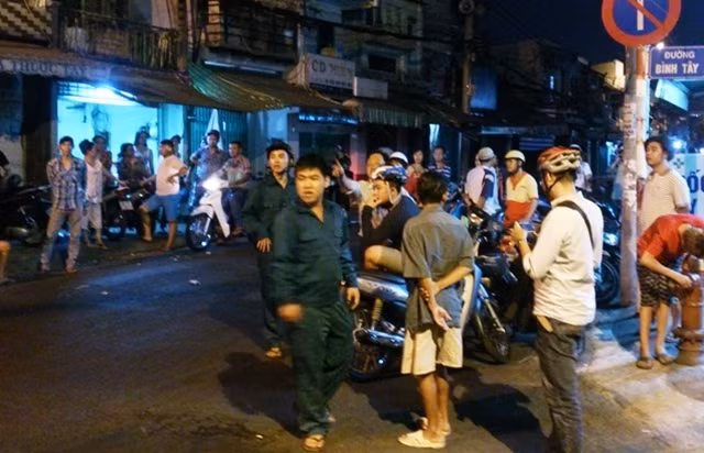 Hiện trường được các lực lượng phong tỏa