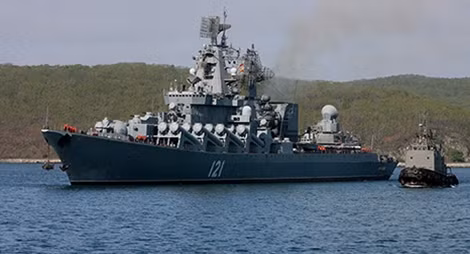 Tuần dương hạm Moscow đã được triển khai tới bờ biển Syria gần Latakia.