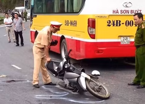 Hiện trường nơi xảy ra tai nạn.