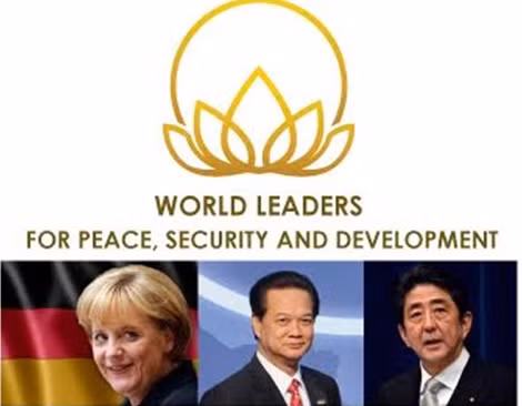 Thủ tướng Đức Angela Merkel, Thủ tướng Nguyễn Tấn Dũng và Thủ tướng Nhật Bản Shinzo Abe đều được BGT vinh danh. (từ trái sang phải)