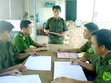 Trưởng Công an xã Đào Văn Hiển.