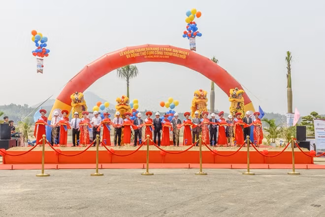 Quang cảnh lễ khánh thành Khu CNTT tập trung Đà Nẵng.