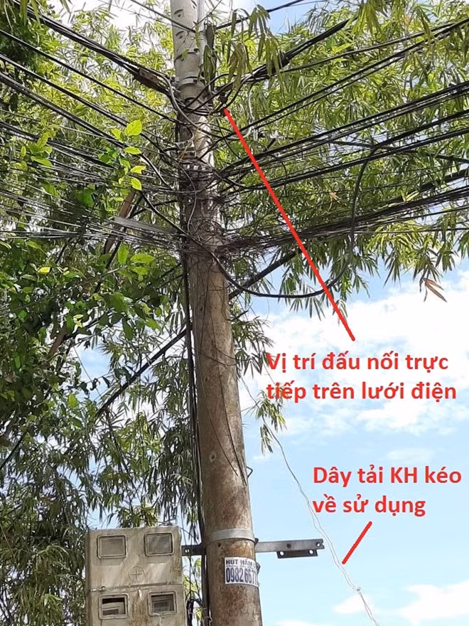 Kiểm tra viên Điện lực đã phát hiện nhiều vụ trộm cắp điện tại TP Đà Nẵng với sản lượng lớn. (ảnh: PC Đà Nẵng)