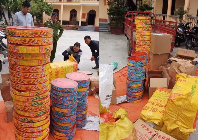Tang vật pháo bị thu giữ