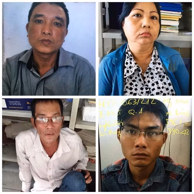 4 trong 5 đối tượng trong băng dàn cảnh tại CQĐT
