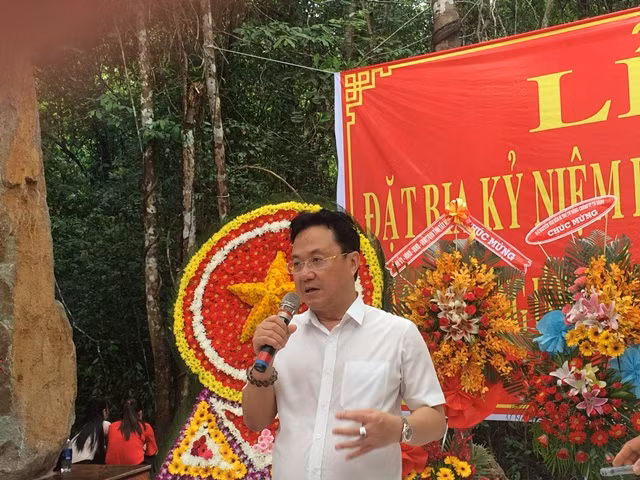 Đồng chí Hồng Thanh Quang phát biểu tại buổi lễ