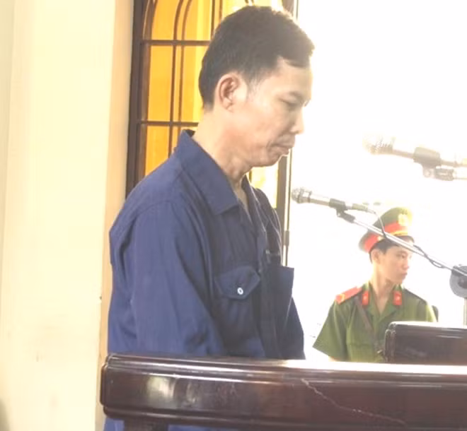 Bị cáo tại phiên tòa (ảnh V.H)