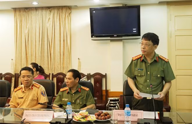 Đại tá Phạm Quang Khải phát biểu khai mạc.