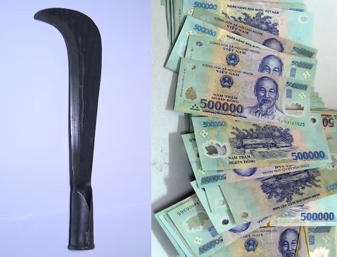 Tang vật vụ cướp.