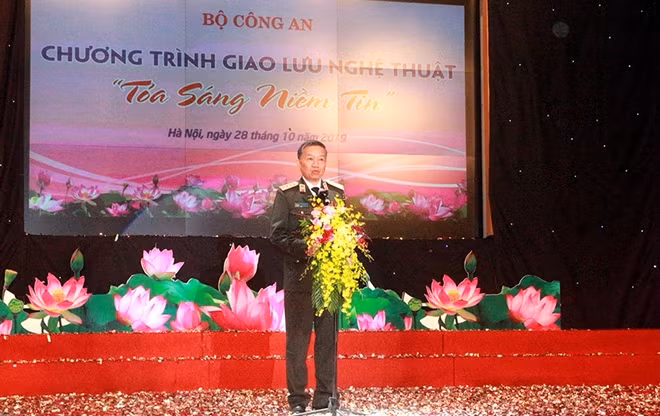 Bộ trưởng Tô Lâm phát biểu tại buổi lễ.
