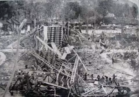 Cao Bằng bị tàn phá trong chiến tranh biên giới 1979. Ảnh tư liệu.