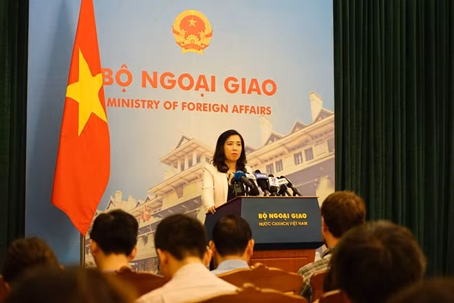 Người phát ngôn Bộ Ngoại giao Việt Nam Lê Thị Thu Hằng (Ảnh: Hoàng Linh)