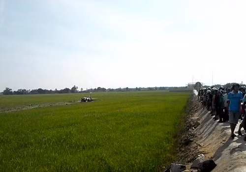Hiện trường máy bay rơi ở Phú Yên.