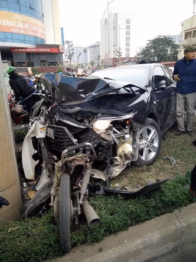 Hiện trường vụ tai nạn.