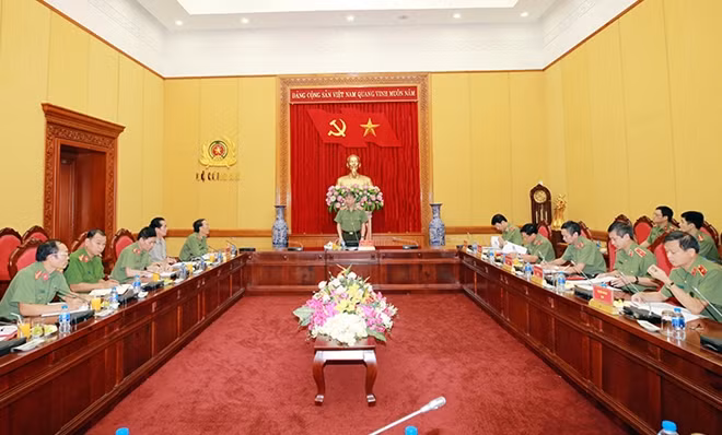 Bộ trưởng Tô Lâm phát biểu tại buổi làm việc