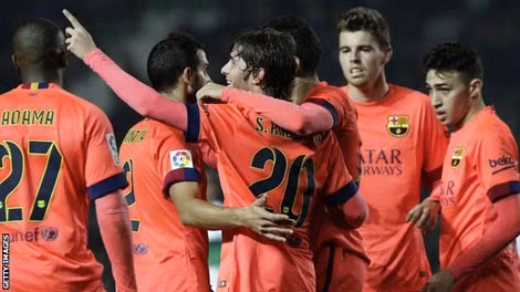 Barcelona ung dung vào tứ kết Cúp Nhà Vua.