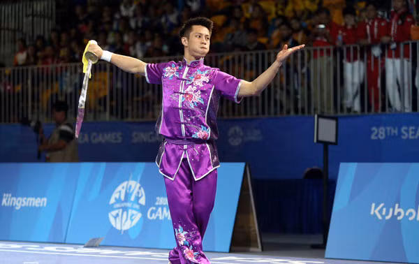 Trần Xuân Hiệp đã đổi màu huy chương tại SEA Games lần này. Hai năm trước trên đất Myanmar, Hiệp chỉ giành huy chương đồng. Ảnh: VNE. Trần Xuân Hiệp đã đổi màu huy chương tại SEA Games lần này. Hai năm trước trên đất Myanmar, Hiệp chỉ giành huy chương đồng. Ảnh: VNE.