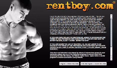 Rentboy.com hoạt động đã 18 năm nay và có hàng chục ngàn thành viên ở nhiều quốc gia khác nhau (ảnh: The newsmagazine).