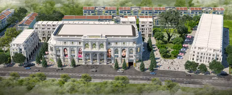 Phối cảnh khu nhà phố thương mại Vincom Shophouse Hải Phòng
