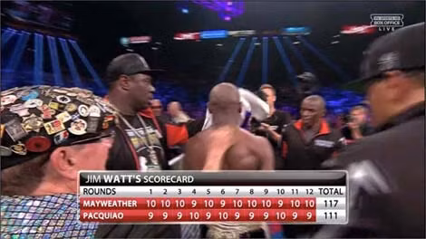 Khán giả Việt Nam phải xem "lậu" qua kênh CCTV5 của Trung Quốc trận đấu giữa Mayweather và Pacquiao.