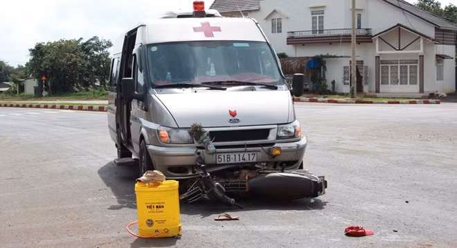 Hiện trường vụ tai nạn.