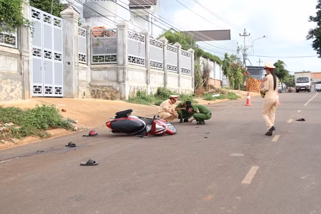 Hiện trường vụ tai nạn.