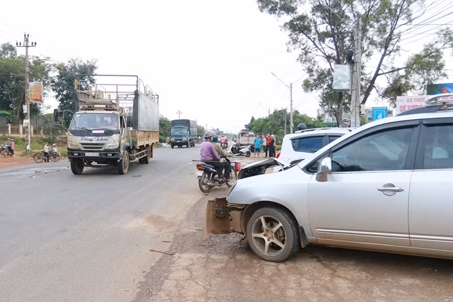 Hiện trường vụ tai nạn.