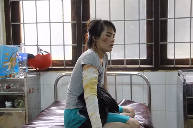 Chị Huyền đang được điều trị tại Bệnh viện Đa khoa tỉnh.