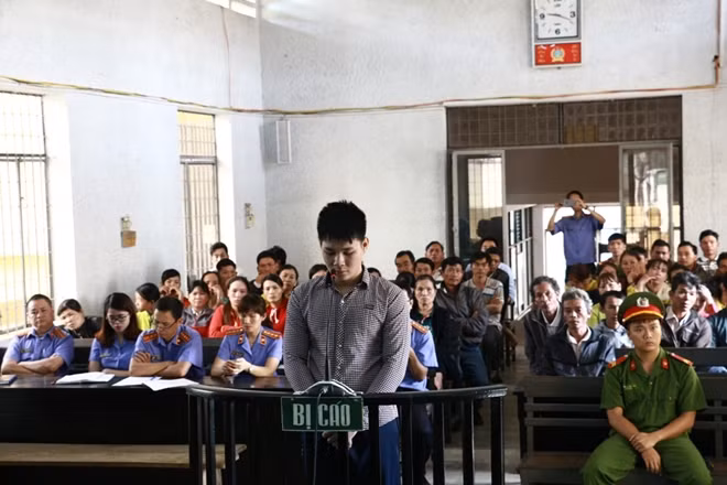 Bị cáo Hoàng tại phiên xét xử.