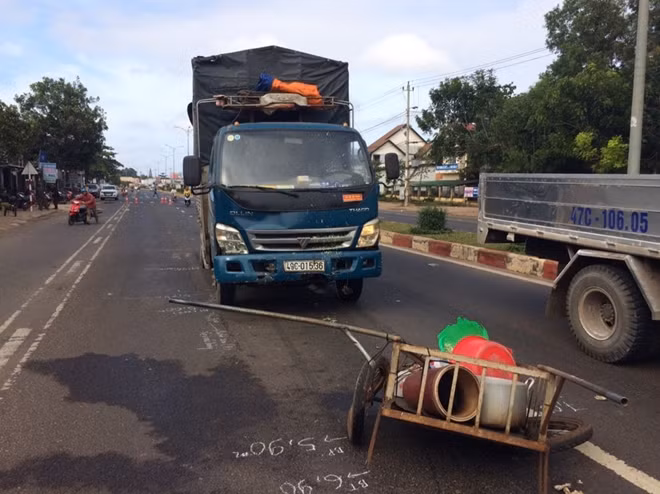 Hiện trường vụ tai nạn.
