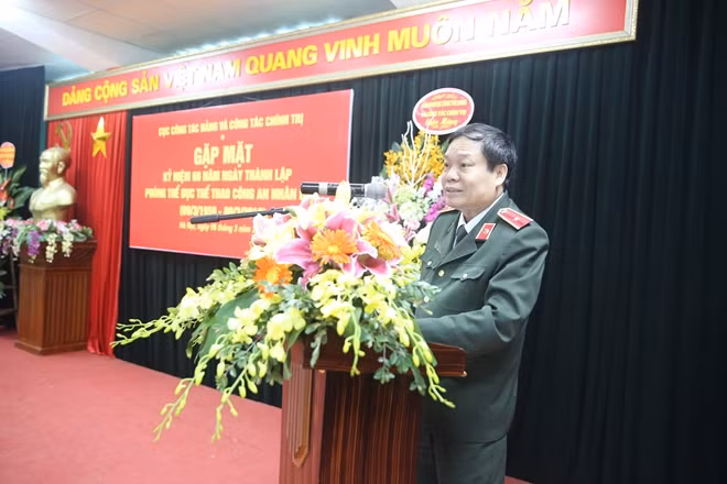 Thiếu tướng, Cục trưởng Đào Gia Bảo phát biểu tại buổi lễ.