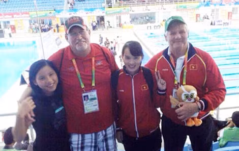 Nguyễn Diệp Phương Trâm thi đấu tại SEA Games 28-2015 vừa qua; Ngô Thị Ngọc Quỳnh (áo đen) từng dự SEA Games 27-2013.