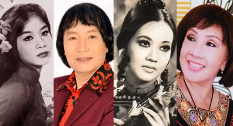 Những khuôn mặt nghệ sĩ từng thành công với "Tân cổ giao duyên": (từ trái sang) Mỹ Châu, Minh Vương, Thanh Nga, Lệ Thủy.