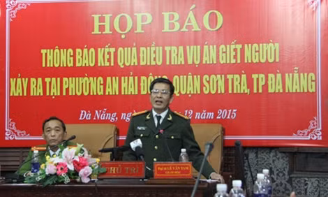 Chiều 30-12-2015, Công an TP Đà Nẵng họp báo công bố kết quả điều tra vụ án giết người xảy ra tại phường An Hải Đông.