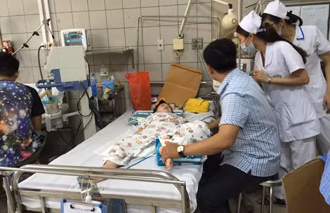 Nhiều trẻ đã phải nhập viện vì bệnh SXH .