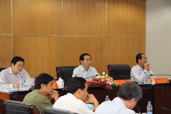 Bộ trưởng Trần Đại Quang chủ trì buổi làm việc.