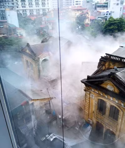 Hiện trường vụ sập.