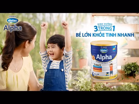 Sản phẩm sữa bột Dielac Alpha Gold của Vinamilk giúp trẻ tăng cân, tăng chiều cao