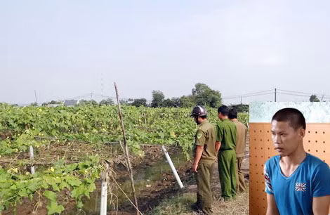 Đối tượng và hiện trường vụ án.