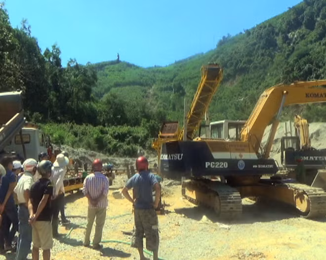Hiện trường vụ tai nạn.